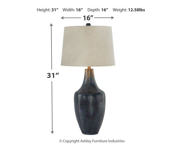 Evania Table Lamp - Gibson McDonald Furniture & Mattress 