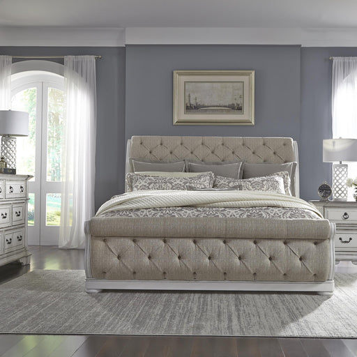 Abbey Park Queen Uph Sleigh Bed, Dresser & Mirror, Night Stand image