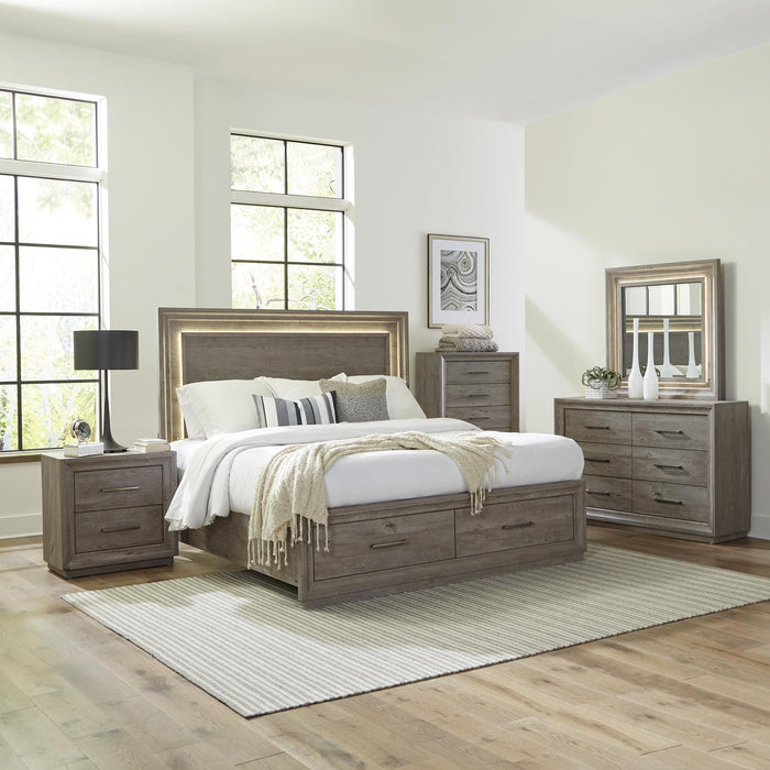 Horizons Queen Storage Bed, Dresser & Mirror, Chest, Night Stand image