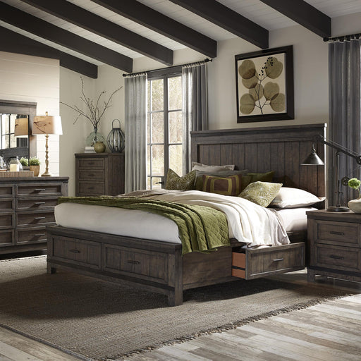 Thornwood Hills King Two Sided Storage Bed, Dresser & Mirror, Chest, Nightstand image