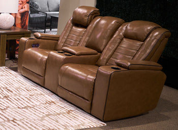 Gruaro Power Reclining Loveseat with Console - Gibson McDonald Furniture & Mattress 