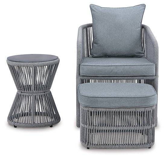 Coast Island Outdoor Chair with Ottoman and Side Table - Gibson McDonald Furniture & Mattress 