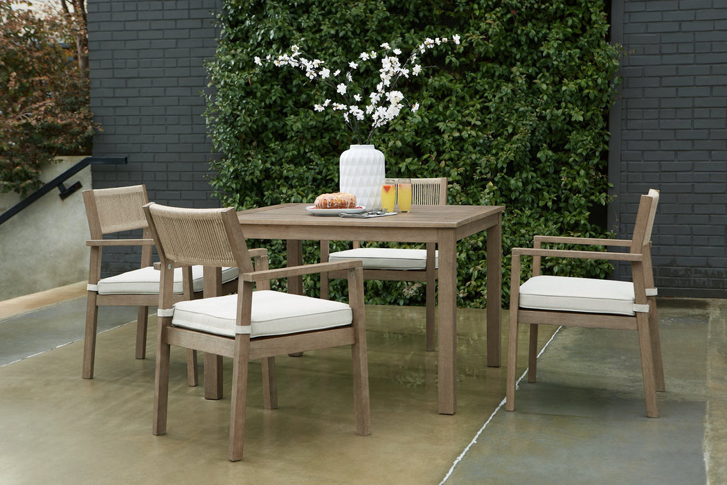 Aria Plains Outdoor Dining Set - Gibson McDonald Furniture & Mattress 