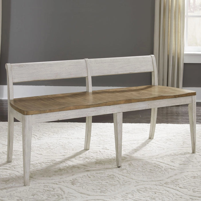 Farmhouse Reimagined Bench (RTA) in Antique White image