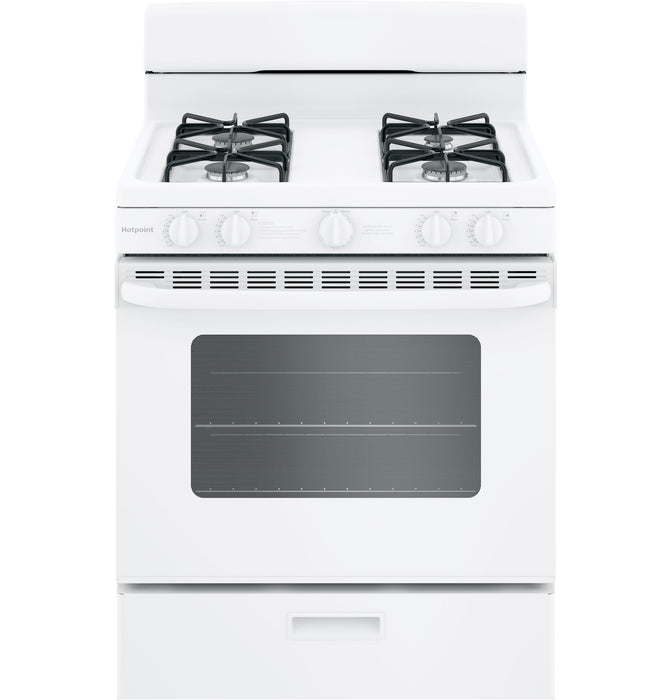 Hotpoint¨ 30" Free-Standing Gas Range with Cordless Battery Ignition