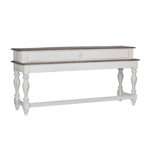 Magnolia Manor Console Bar Table in Antique White image