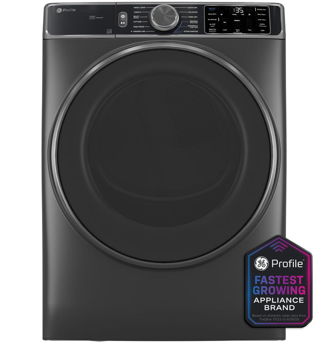 GE Profileª ENERGY STAR¨ 7.8 cu. ft. Capacity Smart Front Load Gas Dryer with Steam and Sanitize Cycle
