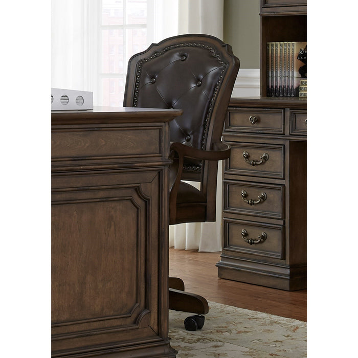 Liberty Amelia Jr Executive Office Chair in Antique Toffee