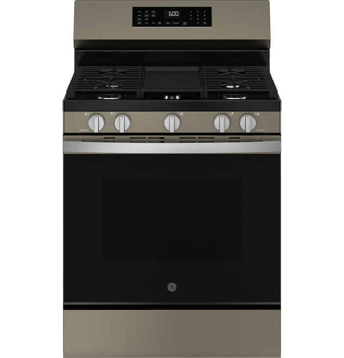 GE¨ 30" Free-Standing Gas Convection Range with No Preheat Air Fry and EasyWashª Oven Tray