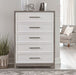 Liberty Furniture Palmetto Heights 5 Drawer Chest in Shell White and Driftwood image