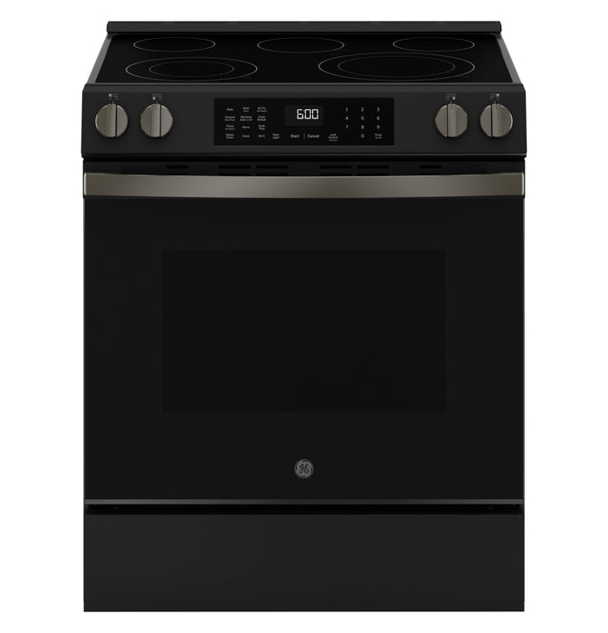 GE¨ ENERGY STAR¨ 30" Slide-In Electric Convection Range with No Preheat Air Fry and EasyWashª Oven Tray
