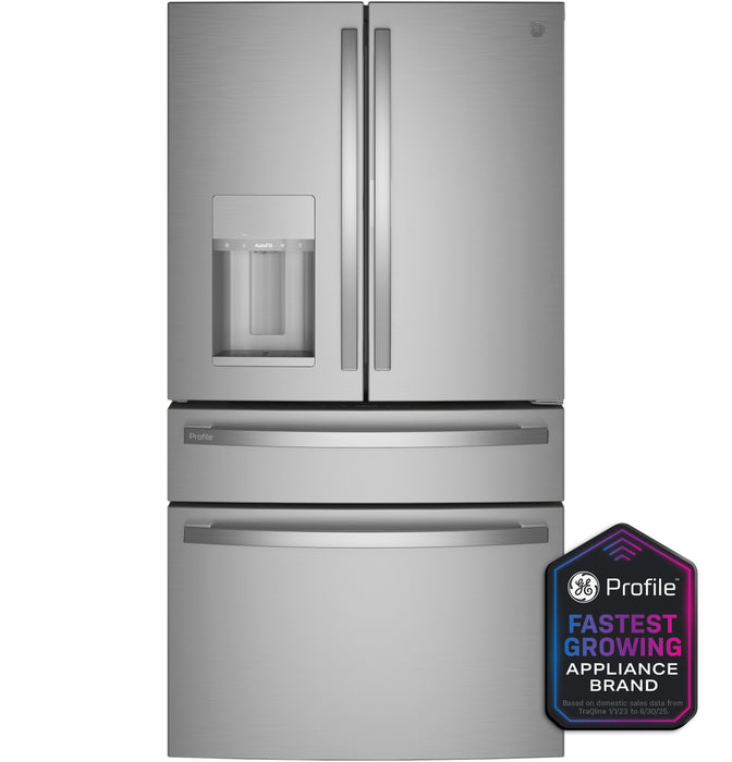 GE Profileª ENERGY STAR¨ 27.9 Cu. Ft. Smart Fingerprint Resistant 4-Door French-Door Refrigerator with Door In Door