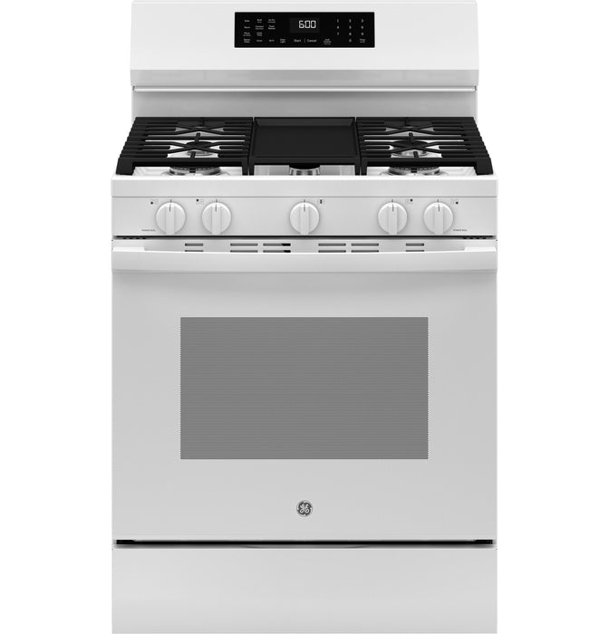 GE¨ 30" Free-Standing Gas Convection Range with No Preheat Air Fry and EasyWashª Oven Tray