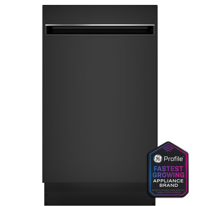 GE Profileª ENERGY STAR¨ 18" ADA Compliant Stainless Steel Interior Dishwasher with Sanitize Cycle