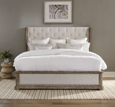 Liberty Furniture Town & Country Queen Shelter Bed in Dusty Taupe image