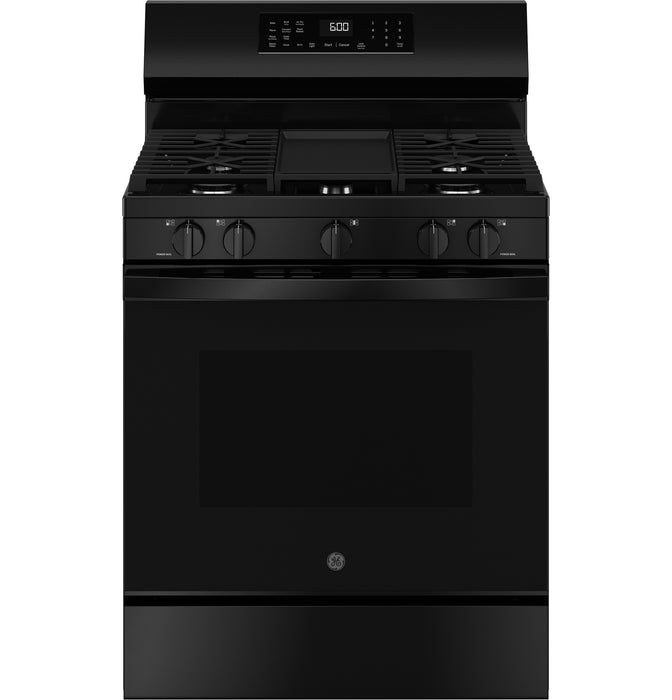 GE¨ 30" Free-Standing Gas Convection Range with No Preheat Air Fry and EasyWashª Oven Tray