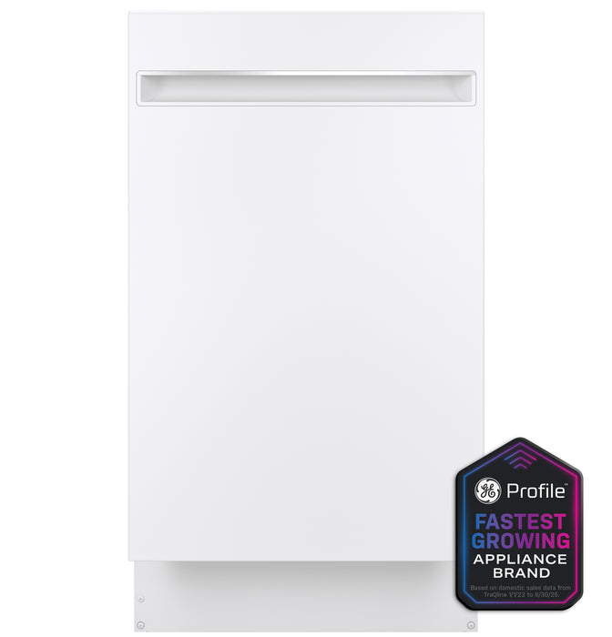 GE Profileª ENERGY STAR¨ 18" ADA Compliant Stainless Steel Interior Dishwasher with Sanitize Cycle
