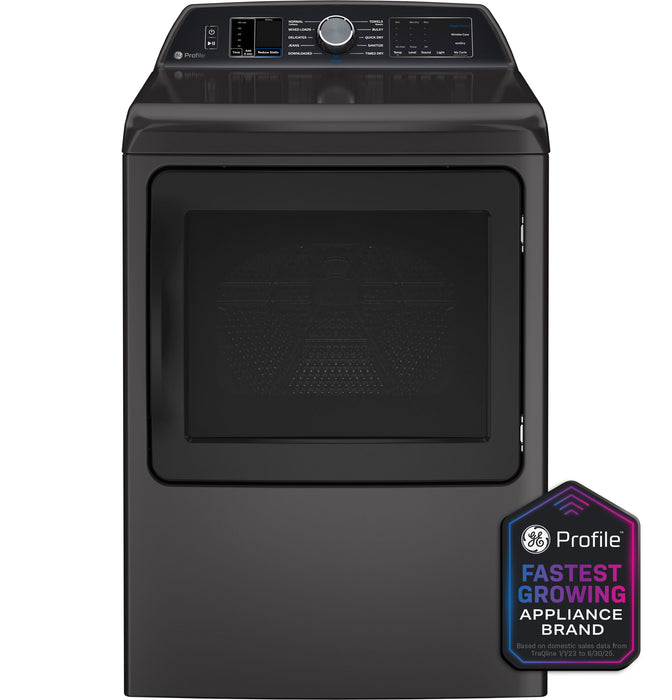 GE Profileª ENERGY STAR¨ 7.4 cu. ft. Capacity Smart aluminized alloy drum Gas Dryer with Sanitize Cycle and Sensor Dry